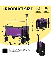 Rainsken Convertible Folding 4-Wheel Wagon Cart