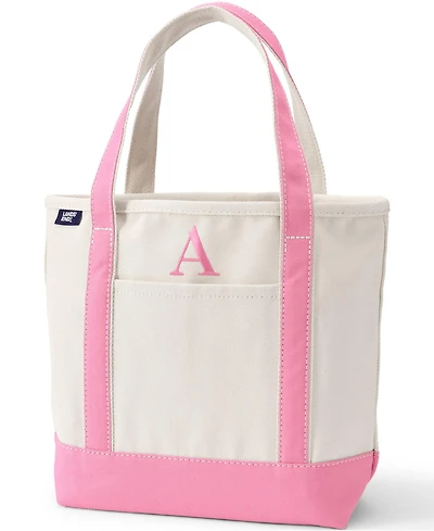Lands' End Pre-Monogrammed Letter A Canvas Tote Bag