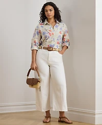 Lauren Ralph Plus Karrie Relaxed Fit Floral Shirt