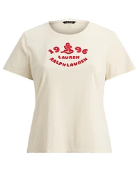 Lauren Ralph Plus Embroidered Logo T-Shirt