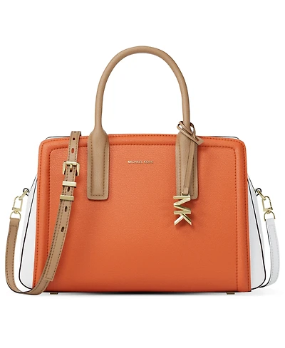 Michael Kors Women's Laila Medium Color-Block Leather Satchel Bag