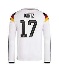 Adidas Men's Florian Wirtz White Germany National Team 2026 Home Replica Long Sleeve Jersey