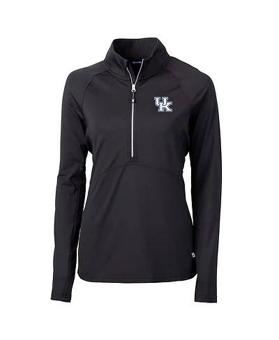 Cutter & Buck Women's Black Kentucky Wildcats Adapt Eco Knit Half-Zip Pullover Jacket