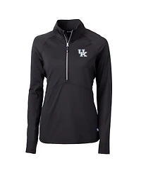 Cutter & Buck Women's Black Kentucky Wildcats Adapt Eco Knit Half-Zip Pullover Jacket