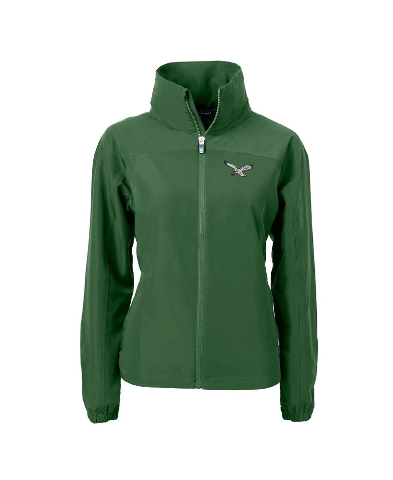 Cutter Buck Women's Hunter Green Philadelphia Eagles Throwback Charter Full-Zip Jacket