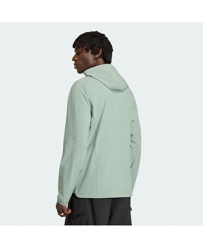 Adidas Men's Light Green Portland Timbers Tiro Travel Full-Zip Hooded Windbreaker