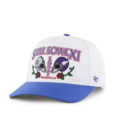 '47 Brand Men's White/Royal Nfl Multi-Team Throwback Dueling Logos Adjustable Hitch Hat