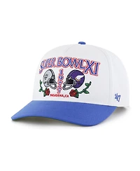 '47 Brand Men's White/Royal Nfl Multi-Team Throwback Dueling Logos Adjustable Hitch Hat