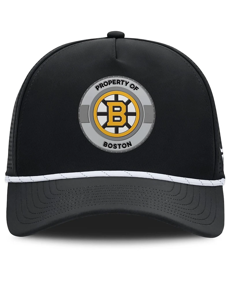 Fanatics Men's Black Boston Bruins Authentic Pro Rink Adjustable Hat