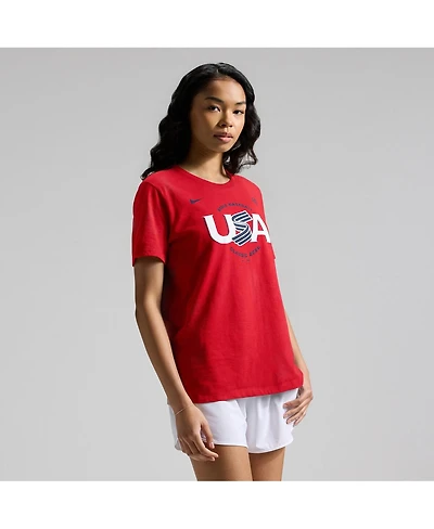 Nike Women's Red Usa Baseball 2026 World Classic Script T-Shirt