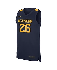 Nike Men's 26 Navy West Virginia Mountaineers Road Replica Basketball Jersey