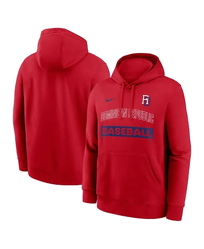 Nike Men's Red Dominican Republic Baseball 2026 World Classic Club Hoodie