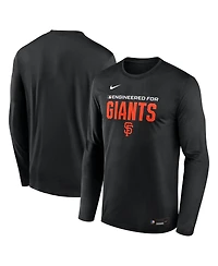 Nike Men's Black San Francisco Giants Authentic Collection Legend Dri-fit Long Sleeve T-Shirt