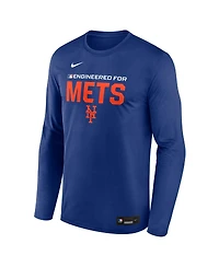 Nike Men's Royal New York Mets Authentic Collection Legend Dri-fit Long Sleeve T-Shirt