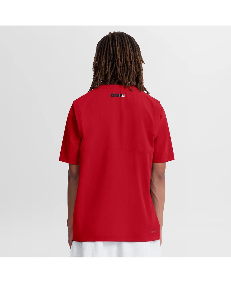 Nike Men's Red Cincinnati Reds Authentic Collection Dri-fit Quarter-Zip Windshirt