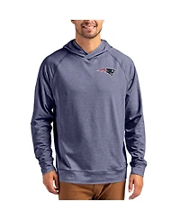 Cutter & Buck Men's Heather Navy New England Patriots Adapt Knit Raglan Pullover Hoodie