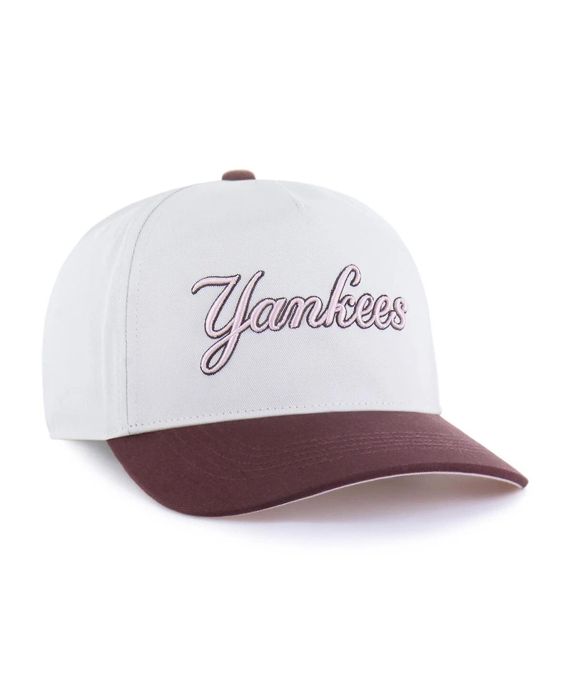 '47 Brand Men's Women's Stone/Burgundy New York Yankees Love Letter Adjustable Hitch Hat