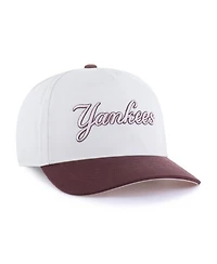 '47 Brand Men's Women's Stone/Burgundy New York Yankees Love Letter Adjustable Hitch Hat