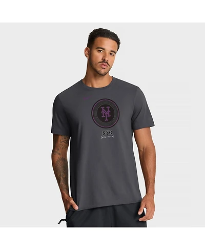 Nike Men's Anthracite New York Mets City Connect Wordmark T-Shirt