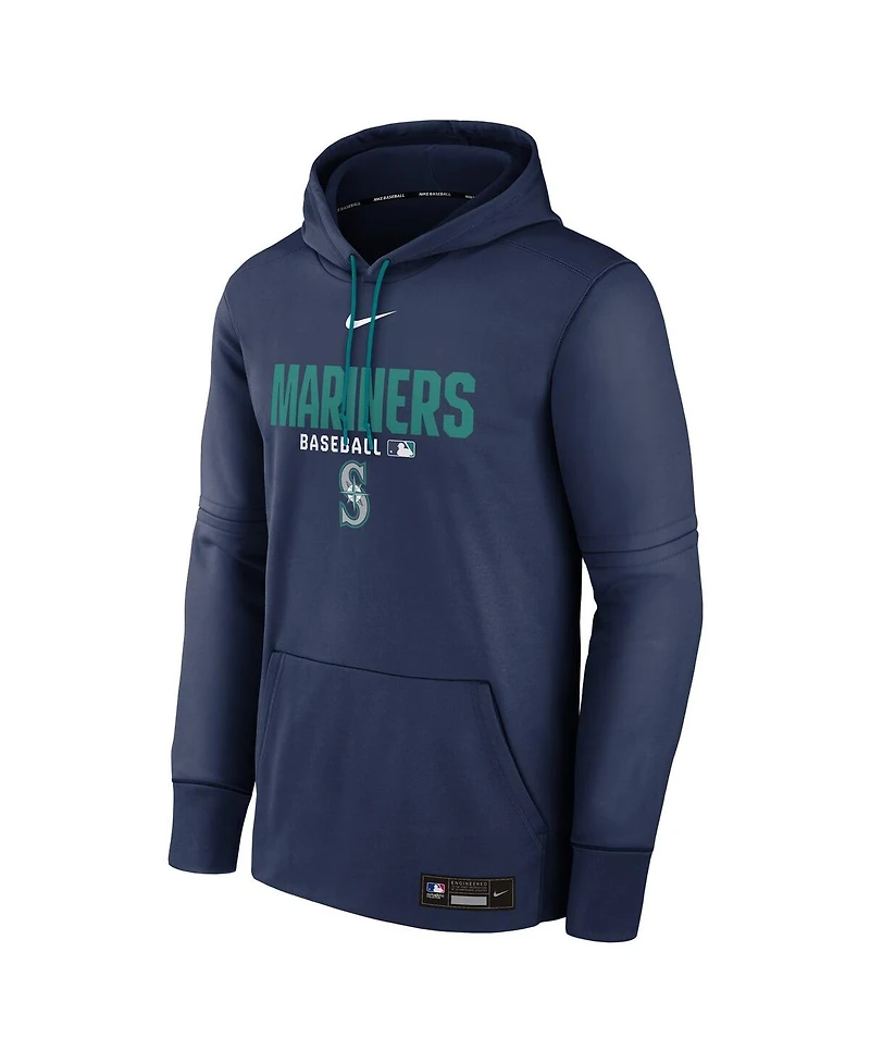 Nike Men's Navy Seattle Mariners Authentic Collection Therma-fit Hoodie