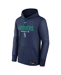 Nike Men's Navy Seattle Mariners Authentic Collection Therma-fit Hoodie