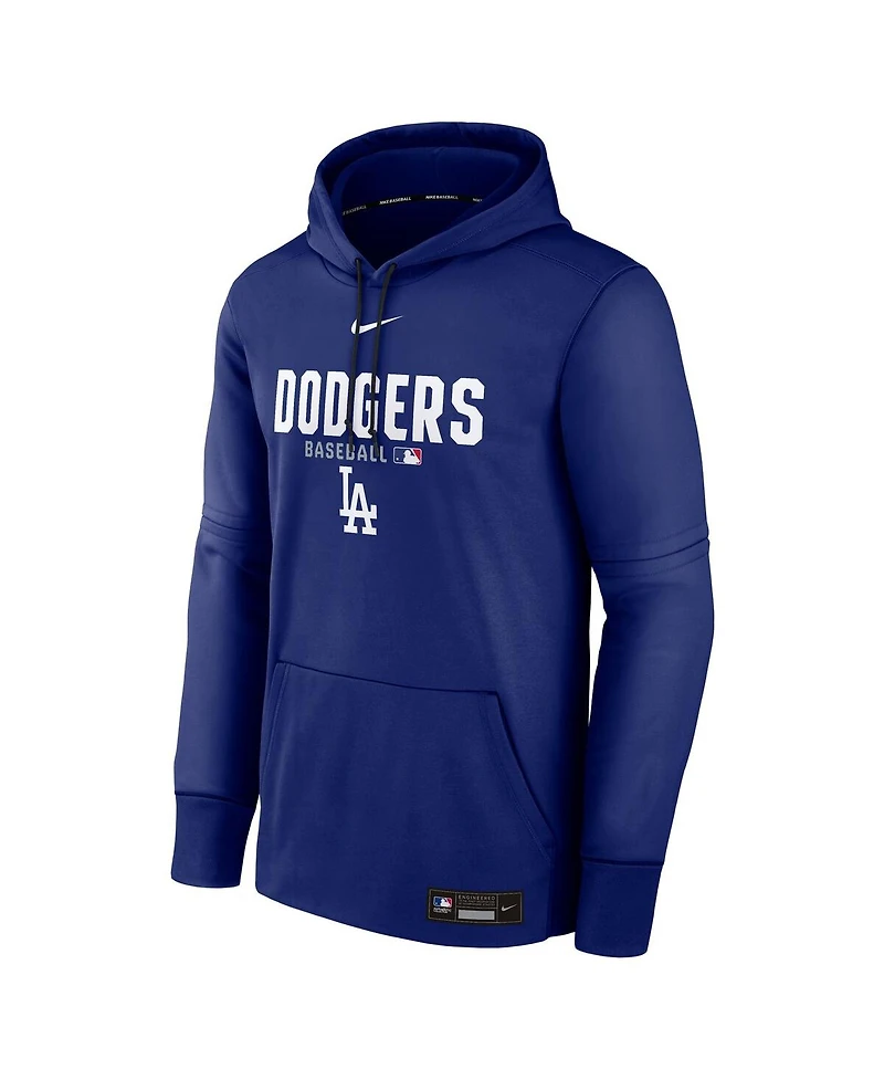 Nike Men's Royal Los Angeles Dodgers Authentic Collection Therma-fit Hoodie