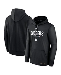 Nike Men's Black Los Angeles Dodgers Authentic Collection Therma-fit Hoodie