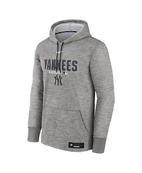 Nike Men's Heather Charcoal New York Yankees Authentic Collection Therma-fit Hoodie