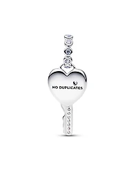 Pandora Opalescent Heart Key Dangle Charm