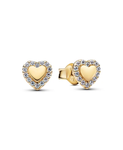Pandora Heart Halo Stud Earrings