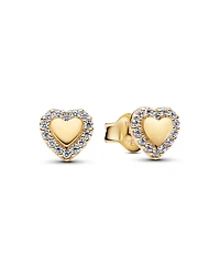 Pandora Heart Halo Stud Earrings