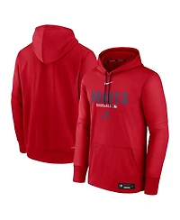Nike Men's Red Atlanta Braves Authentic Collection Therma-fit Hoodie