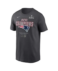 Nike Men's Anthracite New England Patriots 2025 Afc Champions Roster T-Shirt