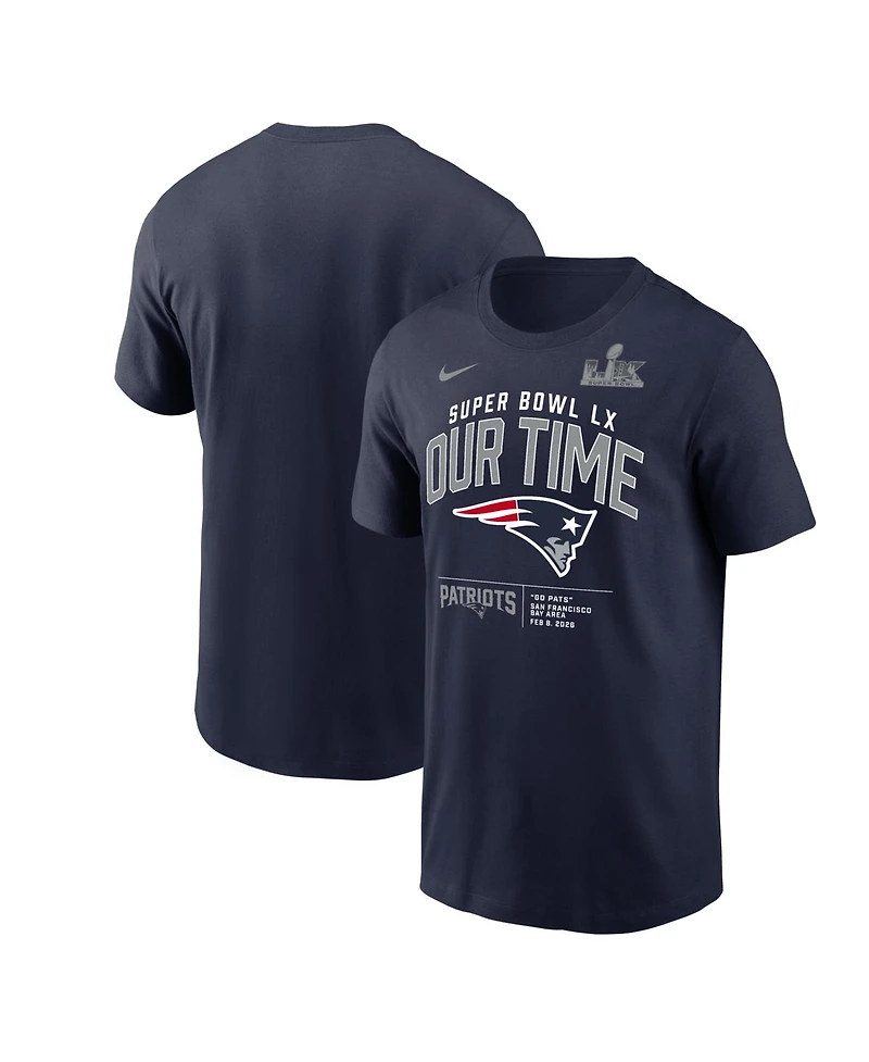 Nike Men's Navy New England Patriots Super Bowl Lx Clear Sign T-Shirt