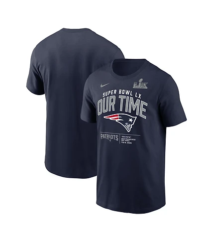 Nike Men's Navy New England Patriots Super Bowl Lx Clear Sign T-Shirt
