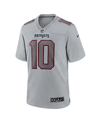 Nike Men's Drake Maye Gray New England Patriots Atmosphere Fashion Game Jersey