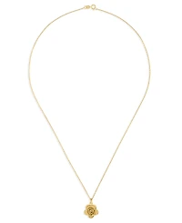 Macy's Polished Rose Pendant Necklace in 10k Gold