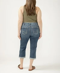 Silver Jeans Co. Plus Elyse Mid-Rise Comfort Fit Capri