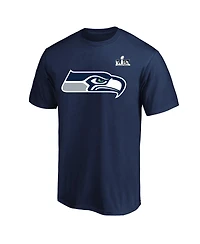 Fanatics Men's Jaxon Smith-Njigba College Navy Seattle Seahawks Super Bowl Lx Patch Big Tall Name Number T-Shirt