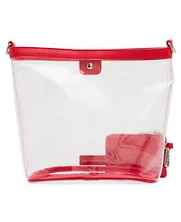 Madden Girl Cleo Clear Vinyl Small Bucket Crossbody Bag