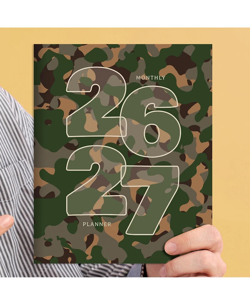Tf Publishing Paper Goods July 2026 - June 2027 Camo Medium Monthly Planner