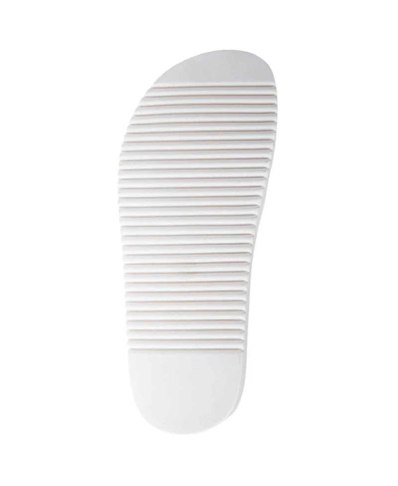 bebe Women's Sandal with Translucent Upper and Rubber Logo Patch