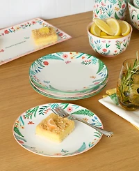Oneida First Blooms Accent Plates, Set of 4, Service for 4