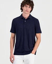 Guess Men's Jacquard Flower Polo Button-Up Shirt