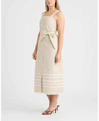 Ellen Tracy Women's Ric Rac Midi Dress