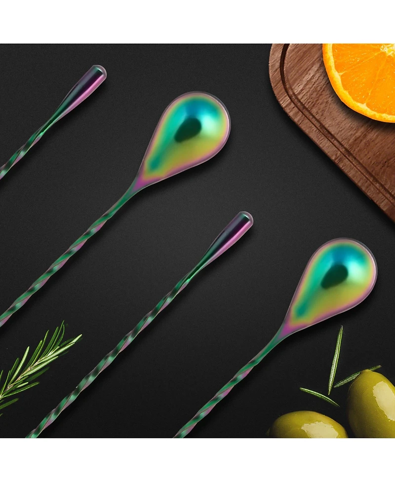 Premium 12 Inch Spiral Stainless Steel Cocktail Spoon
