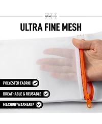 Zulay Kitchen 3 Pack Mesh Laundry Bags for Delicates - Reusable Mesh Laundry Bags for Washing Machine