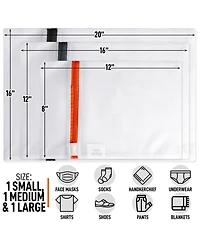 3 Pack Reusable Mesh Laundry Bags for Washing Machine