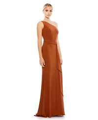 Women's Ieena Jersey One Shoulder Belted Trumpet Gown