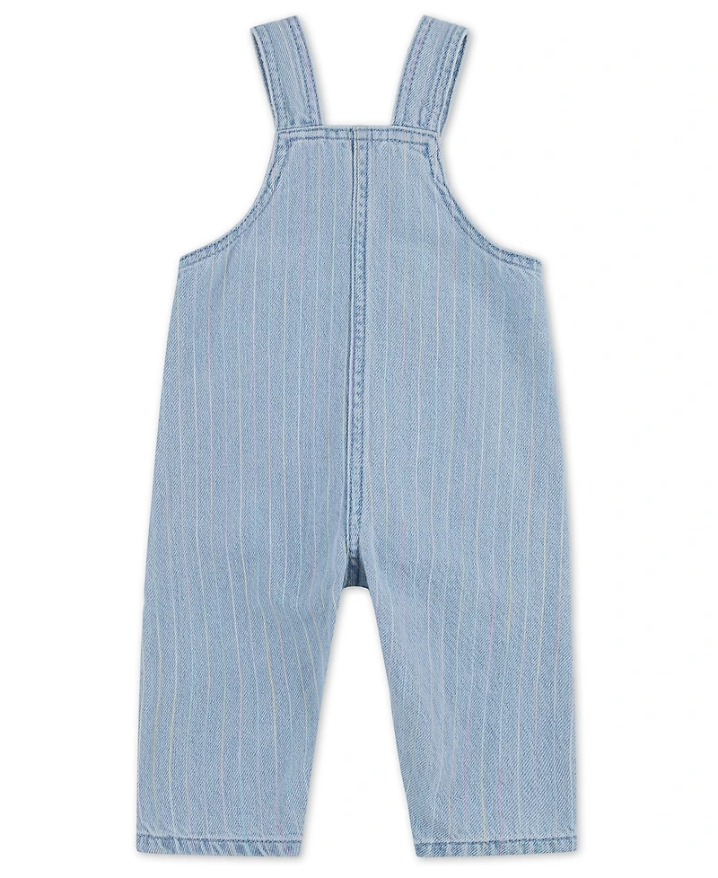 Levi's Baby Girls' Rainbow Striped Denim Overalls